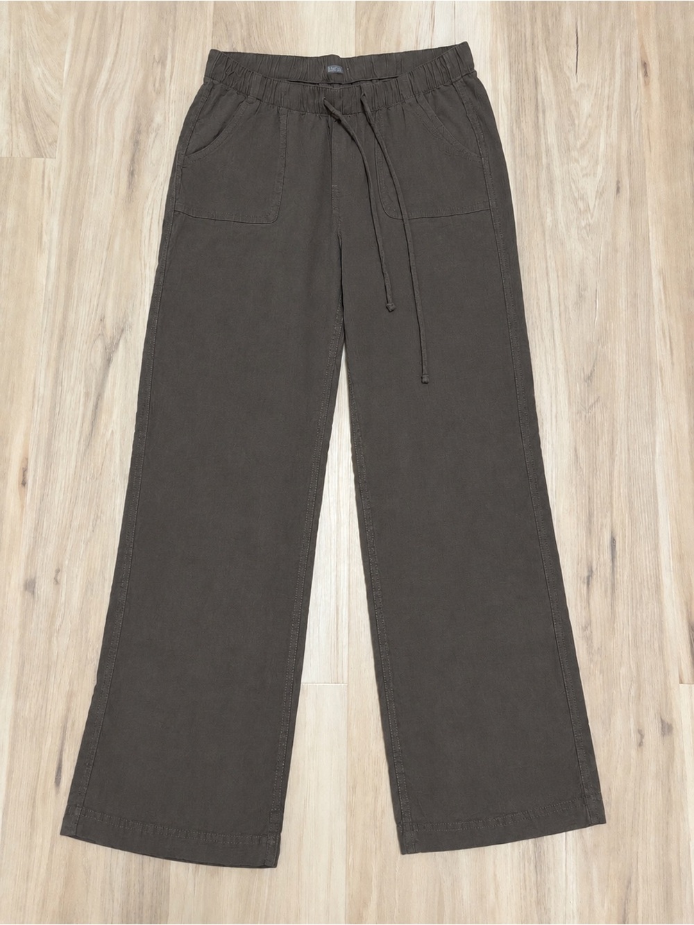 Hollister Wide-Leg Drawstring Pants in Olive Green